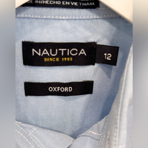 NWOT Boy’s Oxford Nautica shirt size:12 - Picture 3 of 4